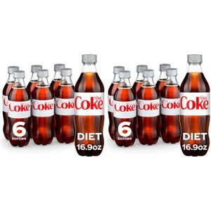 Diet Coke Soda Soft Drink, 16.9 fl oz, 12 Pack, BB Date 02/02/2026