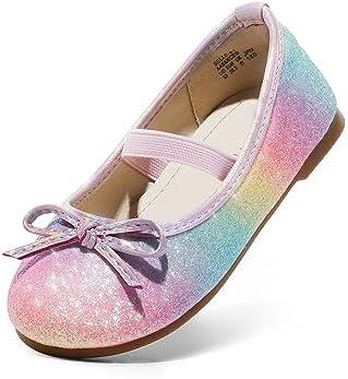 Dream Pairs Toddler Girls Dress Shoes Party Wedding Flower Girl Ballet Flats, Size 9