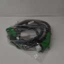 RVGUARD 50 Amp 15 Foot RV Power Cord with 135 Degree, 14-50P to SS2-50R Generator Extension Cord, Heavy Duty STW Cord with LED Power Indicator, Green, ETL Listed