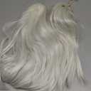 Wiggy Mermaid White Wig Beard Set for Men Adults Teens 23.6'' Long Straight Fluffy White Beard Costume Wig with Wig Cap for Halloween Cosplay