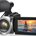 Video Camera Camcorder 4K 48MP Digital Vlogging Camera for YouTube 3.0 Inch 270°Rotation LCD Screen 18x Digital Zoom Video Recorder with Microphone, 2 Batteries