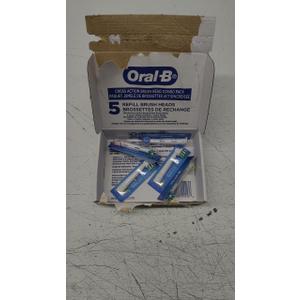 Oral-B CrossAction Electric Toothbrush Replacement Brush Heads, Black, 4 Count + 1 Sensitive White