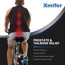 Xmifer Oversized Bike Seat, Comfortable Bike Seat - Universal Replacement Bicycle Saddle - Waterproof Leather Bicycle Seat with Extra Padded Memory Foam - Bicycle Seat for Men/Women