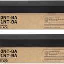 MX-60NT MX-61NT Black Toner Cartridge 2-Pack Replacement for Sharp MX-60NT-BA MX-61NT-BA MX-60NTBA MX-61NTBA Toner Cartridge for MX-2651 MX-3051 MX-3071 MX-3551 MX-3571 MX-4051 MX-4071 Printer Ink
