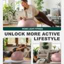 Trideer Exercise Ball for Office Desk, Yoga Ball Chair to Relieve Back Pain, Stability & Fitness Ball Seat with Base, Home Gym Core Workout, Abs, Stretching & Therapy