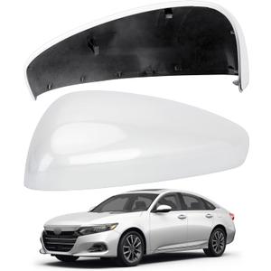 Driver Side Mirror Cover Replacement for Honda Accord 2018 2019 2020 2021 2022 - Left Side Mirror Covers, Rear View Mirror Cap Accessories Without Lamp, Pearl White