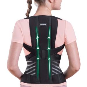 Omples Posture Corrector for Women and Men Thoracic Back Brace Straightener Shoulder Upright Support Trainer for Body Correction and Neck Pain Relief, Small (waist 26-34 inch) (Small (Pack of 1))