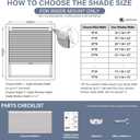 AOSKY No Drill Cordless Blackout Cellular Shades, 37" W x 48" H, Linen