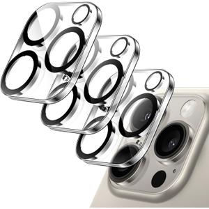 JETech Camera Lens Protector for iPhone 16 Pro 6.3-Inch and iPhone 16 Pro Max 6.9-Inch, 9H Tempered Glass, Anti-Scratch, Case Friendly, Does Not Affect Night Shots, HD Clear, 3-Pack