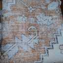 Lahome 9x12 Area Rugs for Living Room - Boho Non-Slip Washable Carpet Ultra-Thin Large Rug Lightweight Throw Foldable Dining Room MatFarmhouse Neutral Print Carpet for Bedroom Guest Room (Taupe)