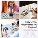 Goodon for iPhone 13 Pro Case Wallet - Flip Folio Leather Cover with Trendy Floral Design, 3 Card Slots & Kickstand Function, Stylish Protective Phone Case for Women and Girls - Eyes