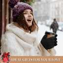 Clothclose Winter Gloves for Women Thicken Warm Fleece lined Touch Screen Knit Wool Gloves for Cold Weather (Gray)