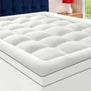 California King Mattress Topper for Back Pain, Extra Thick Pillow Top Mattress Pad with 1000GSM Down Alternative Filler, Cooling Breathable Plush Bed Topper Protector Cover, Deep Pocket