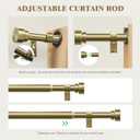 Oneach Curtain Rods for Windows 48 to 84 Inch, 1 Inch Pole Adjustable Curtain Rod with Easy Installation and Modern Design,Modern Decorative for Bedroom Kitchen Living Room