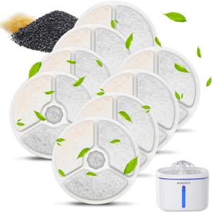 8 Pack Cat Fountain Filters,Pet Water Fountain Replacement Filters for 84oz/2.5L Cat Water Fountain