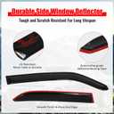IKON MOTORSPORTS, Tape on External Window Visors Compatible with 2005-2010 Chrysler 300, 2005-2008 Dodge Magnum, Slim Style Acrylic Smoke Tinted 4PCS Sun Rain Shade Guard Wind Vent Air Deflector