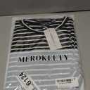 MEROKEETY Summer Casual Maxi Dresses for Women 2026 Vacation Crew Neck Short Sleeve Modest Long T Shirt Dress with Pockets, (XL, Blackwhite)