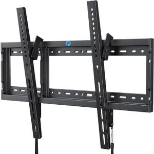 7 x Pipishell Tilt TV Wall Mount Bracket Low Profile for Most 37-90 Inch LED LCD OLED Plasma Flat Curved TVs, Large Tilting Mount Fits 16"-24" Wood Studs Max VESA 600x400mm Holds up to 132lbs