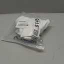 geluboao Bikini Set for Women Solid V Neck Knot Front Push Up High Leg Thong Two Piece Swimsuit (Medium, White)