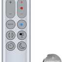 Replacement Remote Control for Dyson HP04 HP07 HP4A Pure Hot + Cool Heater Fan Air Purifying/Heater - No Magnetic, with Battery（Color: Silver）