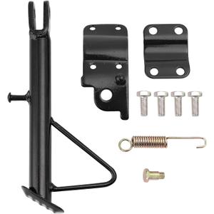 Mokuo Dirt Bike Stand,Motorcycle Kickstand, Scooter Mopeds Side Stand Come with Mounting Bracket in Iron Material Compatible with Most Scooter Mopeds Mini Bike,Height of 13.7cm Above Ground (Total Length:16 cm)