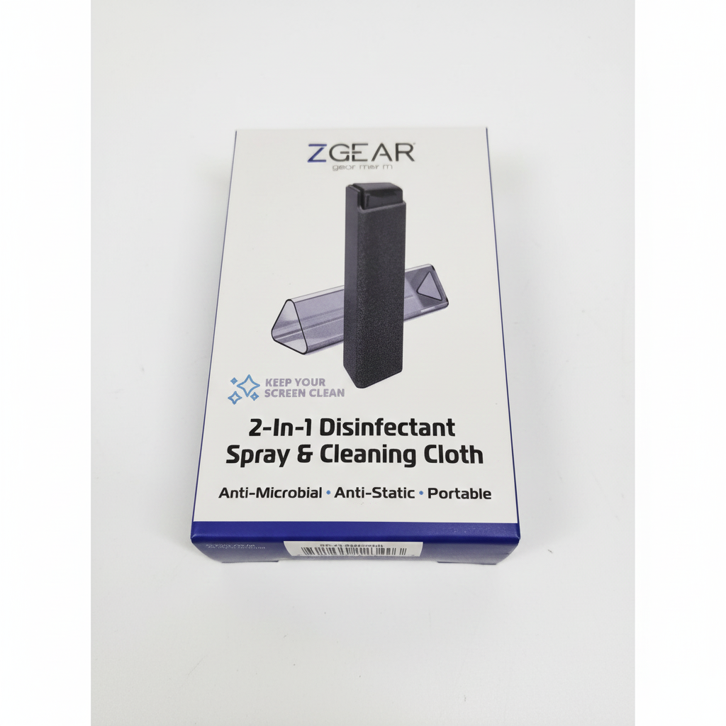 ZGEAR 2-In-1 Disinfectant Spray & Cleaning Cloth