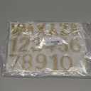 WILLBOND 37 Pieces Rhinestone Letter Stickers Large Glitter Alphabet Crystal Number Self Adhesive Bling Stickers Iron on Letters for Art Crafts Clothing DIY Decors(Gold,2.56 Inch)