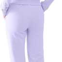 DITOK Track Suits for Women Set 2 Piece Spring Lounge Outfits Zip Up Sweatshirt & Sweatpants with Pocket Jogger Sweatsuits (Purple, L)
