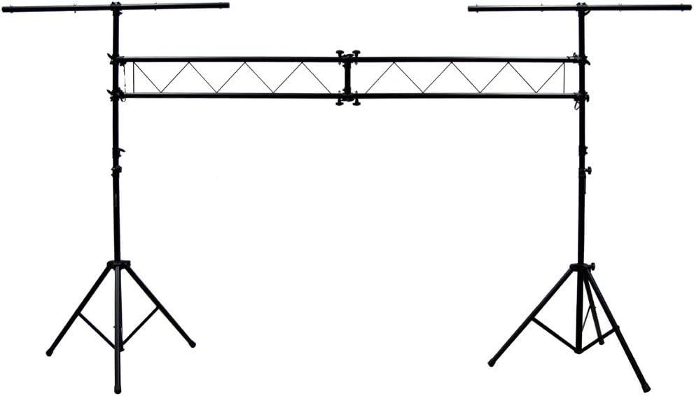Mr Dj 10 Feet Portable DJ Lighting Truss Stand Trussing System with Dual Tripod Stand and T-bar for Stage Lighting