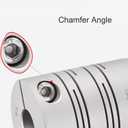 GND Clamping Precision Flexible Shaft Couplings 5 to 6mm Diameter 25mm Length 31mm Beam Mechanical Coupling(5x6)