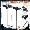 Weysat 12 Pcs Halloween Bats Garden Stakes Halloween Outdoor Decorations Spooky Potted Plant Stakes Metal Bats Decorative Yard Signs for Outside Plant Pot Garden Lawn Porch Patio Decoration