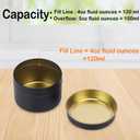48 Pack Black Steel Round Candle Tins with Lids, 4 oz Capacity, Matte Black Finish for DIY Candle Making and Storage