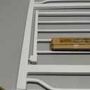 Narrow Baby Gate 24-29" Dog Gate Pressure Mounted Indoor Safety Gate for Stairs, Doorways, Hallways, No Drilling White Metal Pet Gate for Kids & Pets