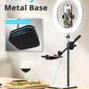UBeesize 12" Desk Ring Light with Stand and Phone Holder, Overhead Phone Mount for Video Recording, Zoom Meeting, Live Streaming, Tiktok, YouTubeCompatible with iPhone, Android, Cameras