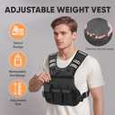APEXUP Adjustable Weighted Vest, 4-10lb/12-18lb/20-32lb Vest with 6 Ironsand Weights and Large Pocket, Weight Vest for Men Women Strength Training, Running, Walking (Black)