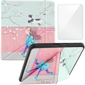 Case Compatible with 8" Kobo Forma(Model N782, 2018 Release Version), Includes a Screen Protector - Premium PU Leather Cover with Auto Sleep/Wake (One Size)