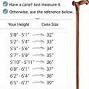 Asterom Handcrafted Canes for Men - Ergonomic, Stylish, Wooden Walking Cane for Men, Cool Walking Sticks for Seniors, 34"