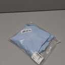 OMKAGI Workout Sets for Women Open Back Strappy Sports Bra Booty Biker Shorts Gym Outfits (Small, Baby Blue)