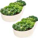 Plant & Plot Galvanized Raised Garden Beds Outdoor // 8×4×1 ft (2-Pack) Planter Raised Beds for Gardening, Vegetables, Flowers // Large Metal Garden Box // Patented Tool-Free Design (White)
