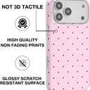 Compatible with iPhone 17 Pro Case, Trendy Cute Polka Dot Girly Soft Slim TPU Shockproof Aesthetic Protective Phone Case Cover for Women Girls 6.3" Pink