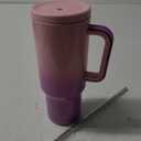 Meoky 40oz Tumbler with Handle, Leak-proof Lid and Straw, Insulated Coffee Mug Stainless Steel Travel Mug, Keeps Cold for 34 Hours or Hot for 10 Hours (Flamingo)