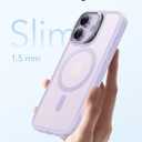 ESR for iPhone 17 Case with Stash Stand, Compatible with MagSafe, Military-Grade Drop Protection Magnetic Phone Case, Scratch-Resistant Back Cover,Frosted Light Purple