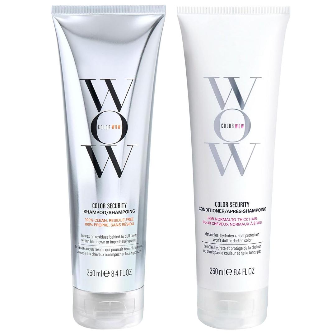 COLOR WOW Dream Clean Duo - 100% clean, sulfate-free COLOR SECURITY SHAMPOO and weightless COLOR SECURITY CONDITIONER| Achieve Super Glossy, Hydrated Hair