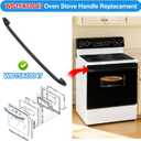 WB15X10047 Range Oven Door Handle for Ge Hotpoint Stove Parts Door Handle | GE Oven Handle Replacement black General Electric WB15X10047 Range Door Handles With 316433300 Screws Gas Stove Handle