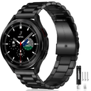 Lerobo Stainless Steel Band Compatible with Samsung Galaxy Watch 7 6 5 4 FE 40mm 44mm 45mm/Galaxy Watch 6 4 Classic 43mm 47mm 42mm 46mm/3 41mm/Active,20mm Metal Replacement Band for Men Women