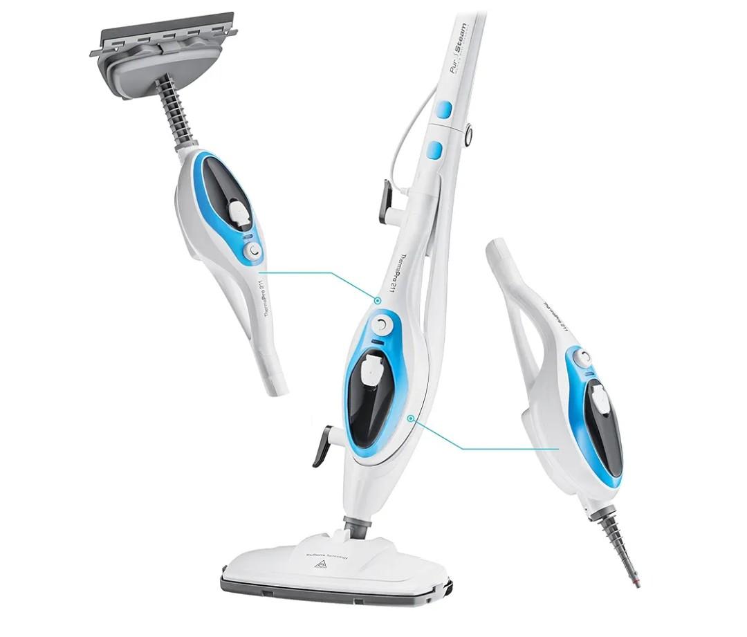 PurSteam 10-in-1 Steam Mop, Floor Steamer with Detachable Handheld Steam Cleaner for Tile, Hardwood Floors