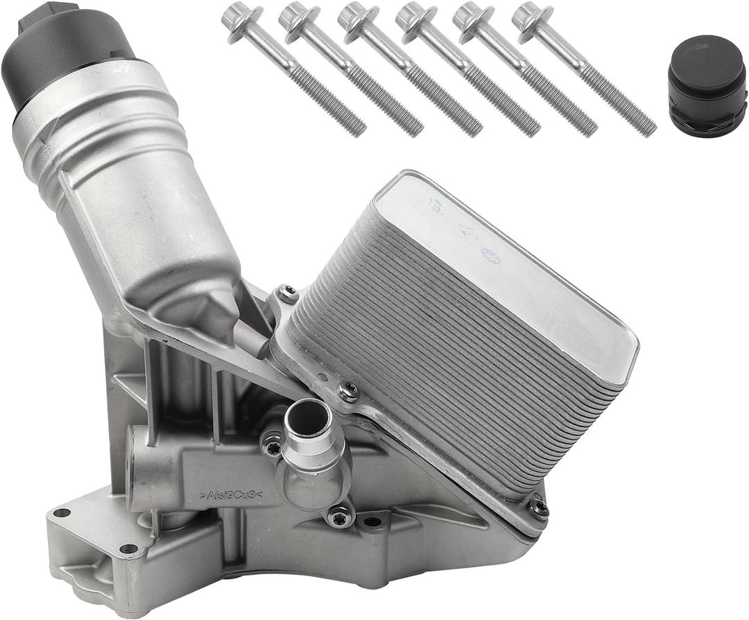 Dasbecan 11428583895 Aluminum Oil Cooler Filter Housing Assembly Compatible with BMW 340i 440i 540d 540i 640i 740i M240i X3 X4 xDrive 2016-2021, for B58 3.0L Turbocharged Engine Replaces# 11428511391