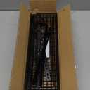 Over the Door Pantry Organizer 3 Tier Hanging Basket Back Door Storage Rack Shelf Metal Over the Door Shelves with 3 Baskets and 5 Hooks for Bathroom Kitchen Pantry Bedroom, Black