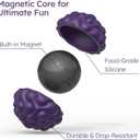 Magnetic Sensory Fidget Balls (8PCS), Weighted Magnet Balls Fidget Toys for Teens Adult ADHD Autism Anxiety, Quiet Stress Relief Office Desk Gadgets, Hand Therapy Sensory Toy Items Gift (Purple)