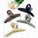 Big Hair Claw Clips Large Matte Butterfly Hair Clips 5.1" Oversize Hair Clip for Long Thick Hair Barrette Accessories for Women's and Girl's 4 PCS